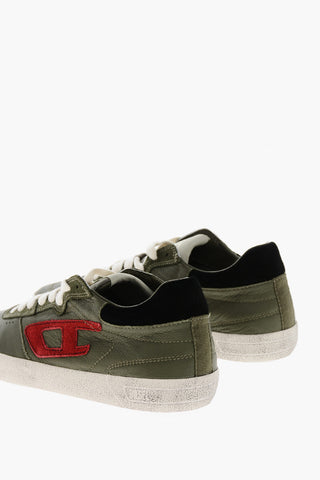 Leather Low Sneakers S-LEROJI in Solid Color