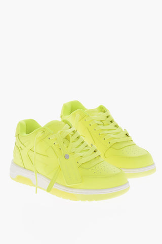 Fluo Effect Leather OUT OF Low-Top Sneakers