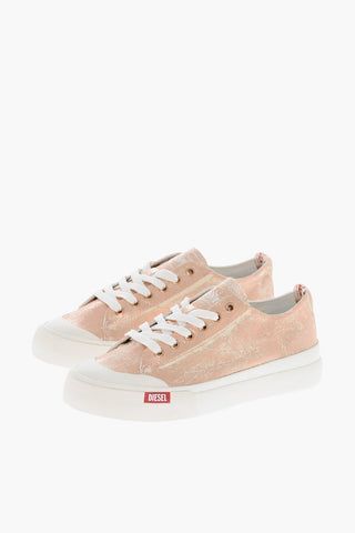Sneakers Basse S-ATHOS in Cotone Metallizzato