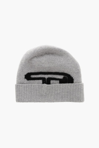 Wool Beanie K-PEEL with Contrasting Monogram