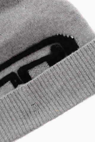 Wool Beanie K-PEEL with Contrasting Monogram