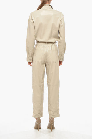 Jumpsuit ASHTON Aus Veganem Leder Mit Gürtel