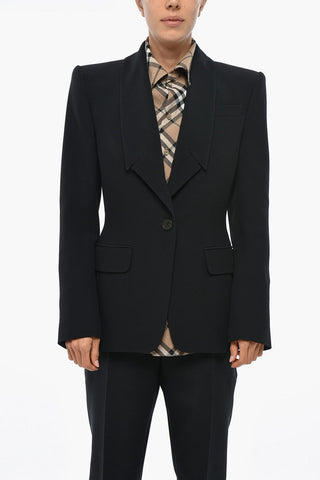 Dropped Lapel Slim Fit Blazer with Flap Pockets