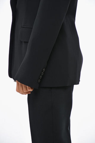 Dropped Lapel Slim Fit Blazer with Flap Pockets