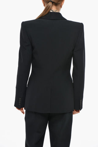 Dropped Lapel Slim Fit Blazer with Flap Pockets