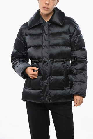 Gesteppte Jacke mit Kordelzug in der Taille