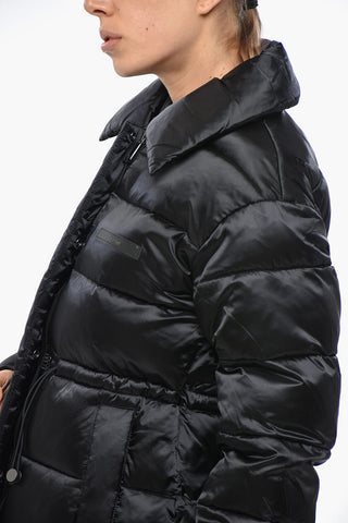 Gesteppte Jacke mit Kordelzug in der Taille