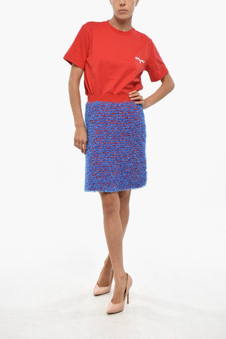 Wool Miniskirt CONFETTI with Eyelash Effect