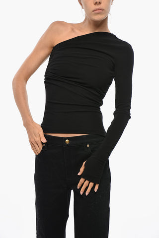 One-Shoulder-Top aus Viskose