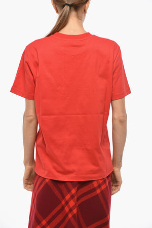 면 라운드넥 티셔츠 엠보싱 로고