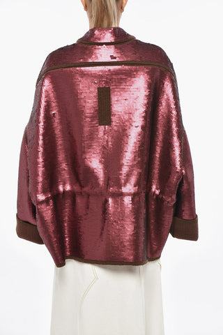 All-Over Sequined Wool Coat