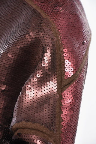 All-Over Sequined Wool Coat