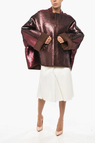 All-Over Sequined Wool Coat