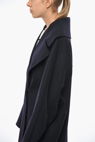 Cashmere Double-Breasted Coat with Oversized Design