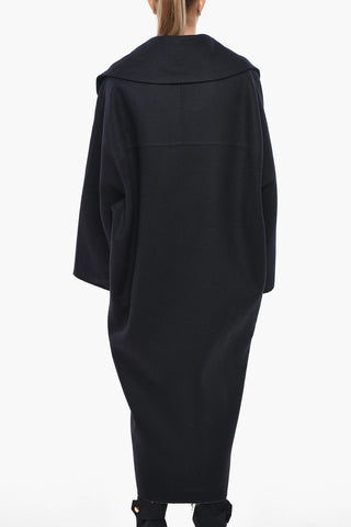 Cashmere Double-Breasted Coat with Oversized Design