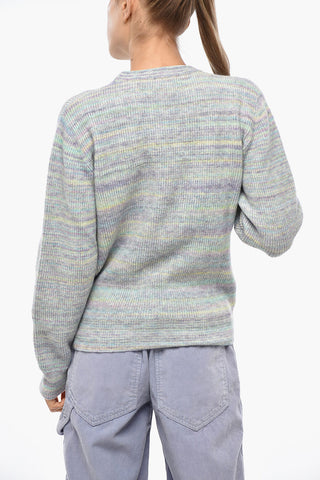 Mehrfarbiger Rundhals-Pullover