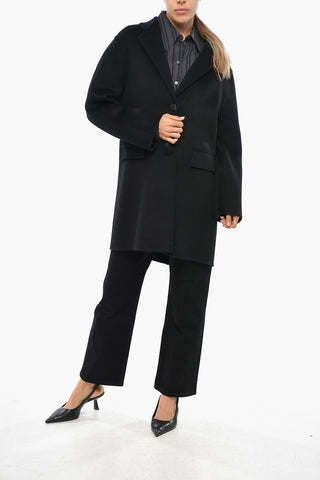 Unlined Wool Coat with Flap Pockets