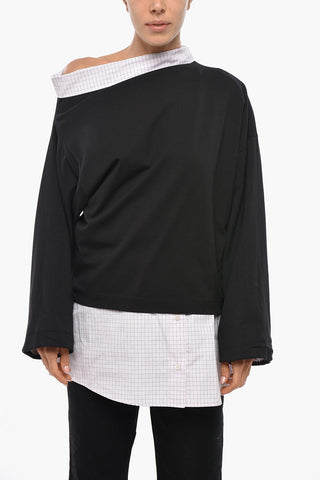 Jersey Top HENIES with Poplin Details