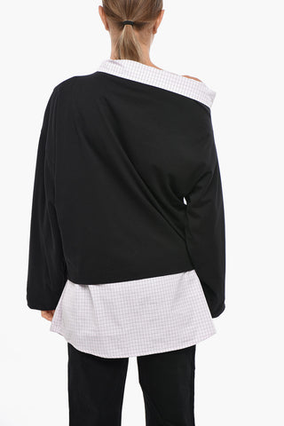 Jersey Top HENIES with Poplin Details
