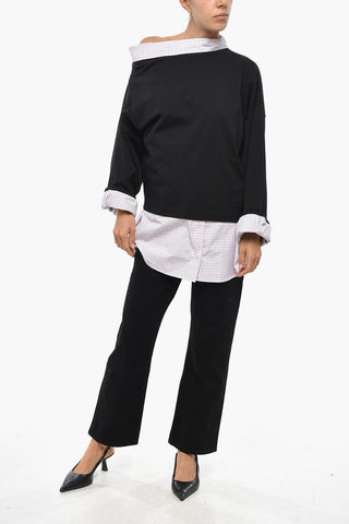 Jersey Top HENIES with Poplin Details