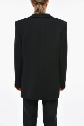 Blazer Doppiopetto Oversized Fit in Lana Vergine