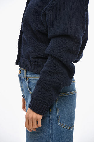 Lined Cotton Blend Cardigan