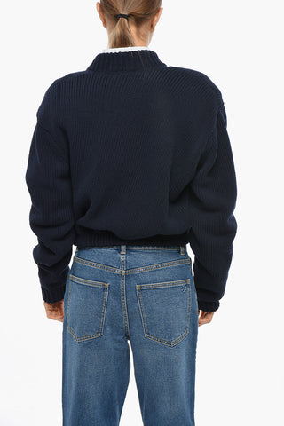 Lined Cotton Blend Cardigan