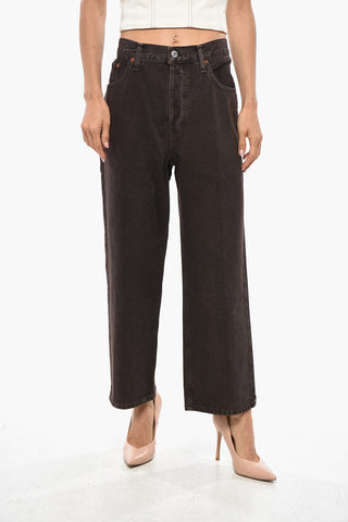 Five-Pocket Crop Loose-Fit Trousers