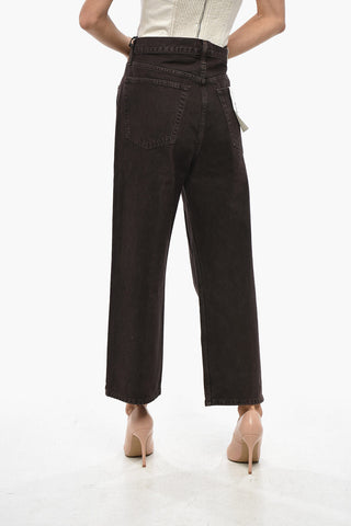 Five-Pocket Crop Loose-Fit Trousers