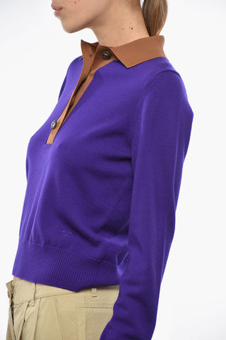 Moahir Sweater with Contrasting Polo Neck