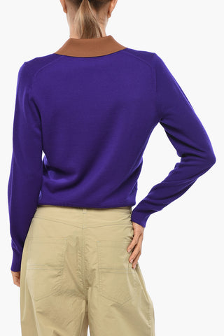 Moahir Sweater with Contrasting Polo Neck