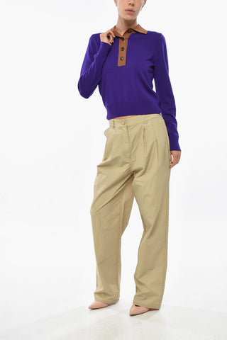Moahir Sweater with Contrasting Polo Neck