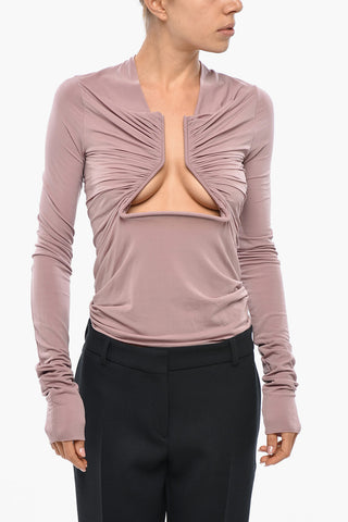 LIDO Long-Sleeve Top with Rigid Front Detail