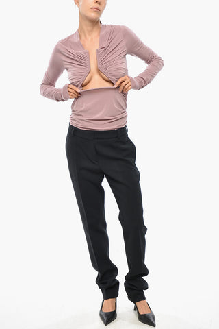 LIDO Long-Sleeve Top with Rigid Front Detail