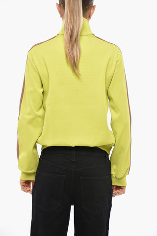 Nylon Sweatshirt with Contrast Bands and Pocket