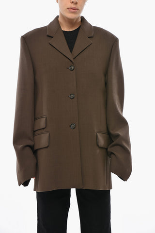 Blazer Oversized in Jersey con 3 Tasche ad Aletta
