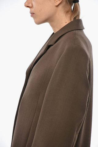 Blazer Oversized in Jersey con 3 Tasche ad Aletta