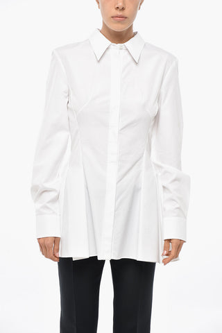 Popeline Cotton Peplum Shirt