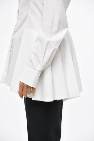Popeline Cotton Peplum Shirt