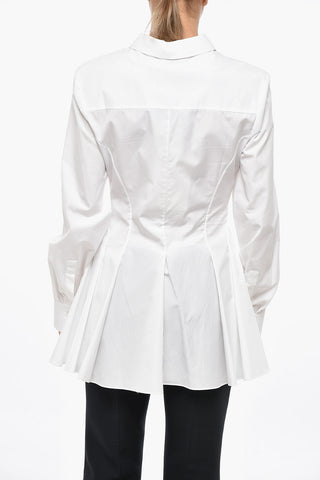 Popeline Cotton Peplum Shirt