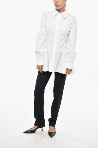Popeline Cotton Peplum Shirt