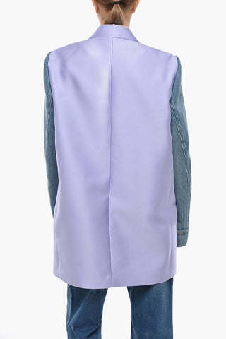 Zweireihiger Blazer BLINK mit Denim-Ärmeln