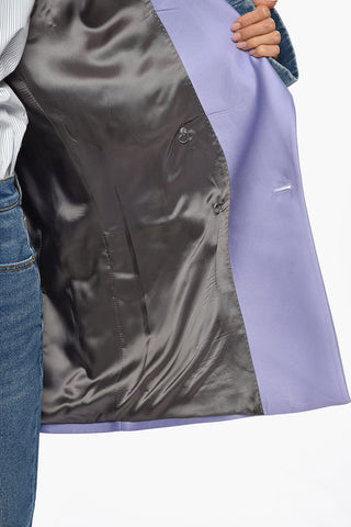 Zweireihiger Blazer BLINK mit Denim-Ärmeln