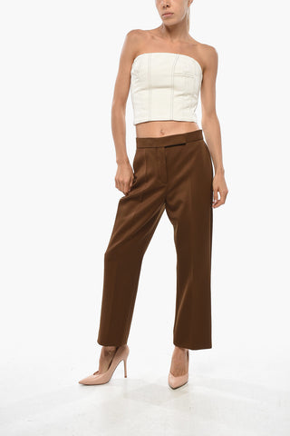 Chinohose aus Woll-Twill