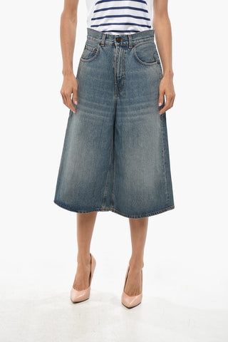 Cropped Jeans BELLE with Logo Button 33cm