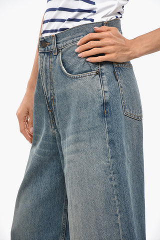 Cropped-Jeans BELLE mit Logo-Knopf 33cm