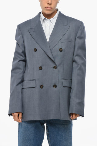 Virgin Wool Double-Breasted Blazer DIVA