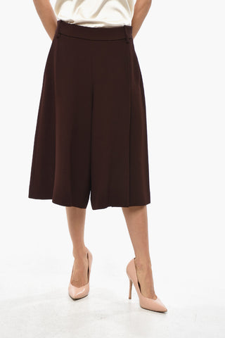 Single-pleated Wide Leg Gaucho Pants
