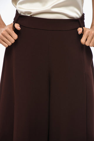 Single-pleated Wide Leg Gaucho Pants