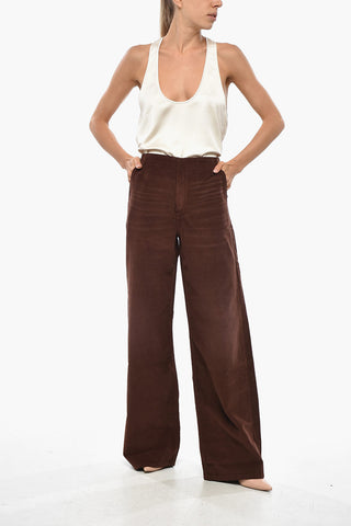 코듀로이 팬츠 히든 버튼 여밈